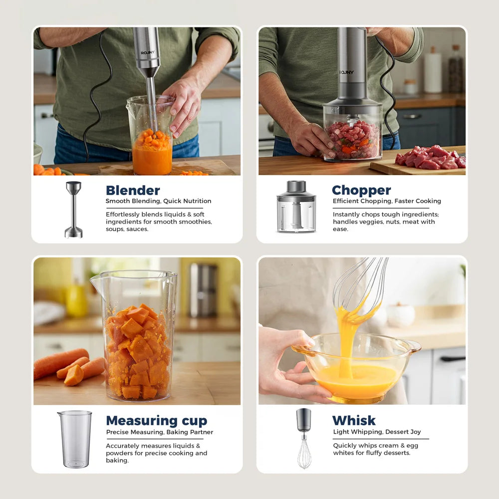 BlendForce Pro – 4-in-1 Hand Immersion Blender Set